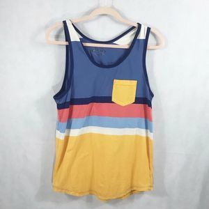 Red Camel Men's Pocket Tank Striped Size M